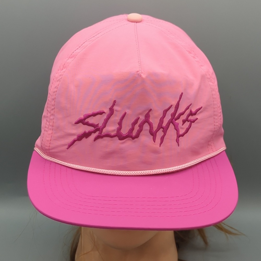 Slunks Hat One Size Pink Nylon Rope Volleyball Swimwear Snapback Cap